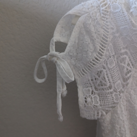 Abercrombie & Fitch White Eyelet Shift Dress size XS - Picture 4 of 7